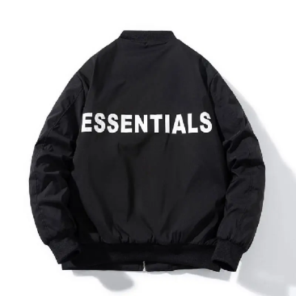 Black Essentials Hoodies