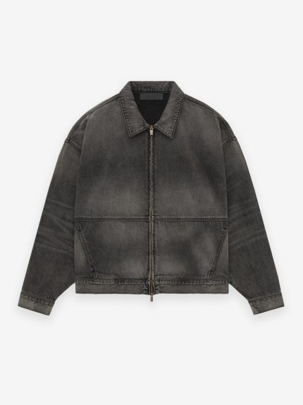 Fear of God Essentials Denim Trucker Jacket (Washed Black)
