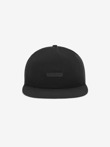 Essentials Nylon Baseball Hat in Black